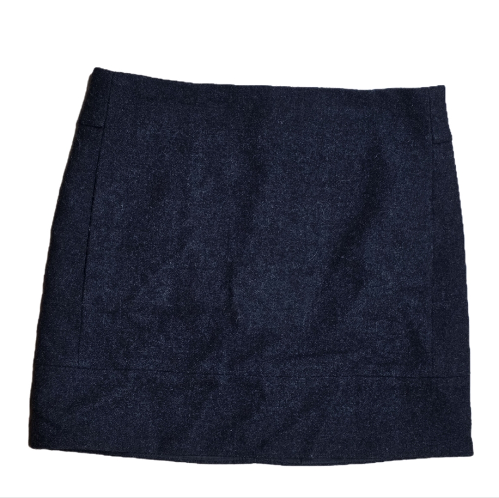 NWOT J. Crew Women's Wool Charcoal Pencil Mini Skirt Size 00